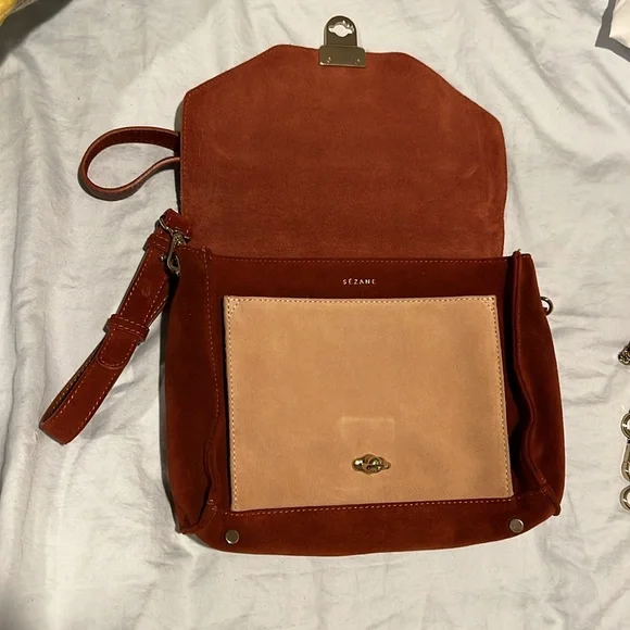 Sezane Pink Suede Tiger Bag - Picture 9 of 10